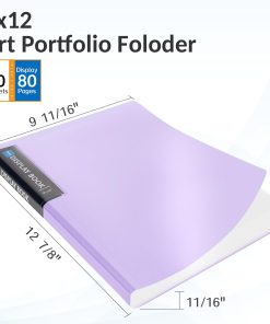 Alternative view of Sooez Art Portfolios 9x12. 40 Pockets Large Portfolio Folder Display 80 Pages. Heavy Duty Art Portfolio Folder with Clear Sheet Protectors. Presentation Book for Artwork Document Organizer