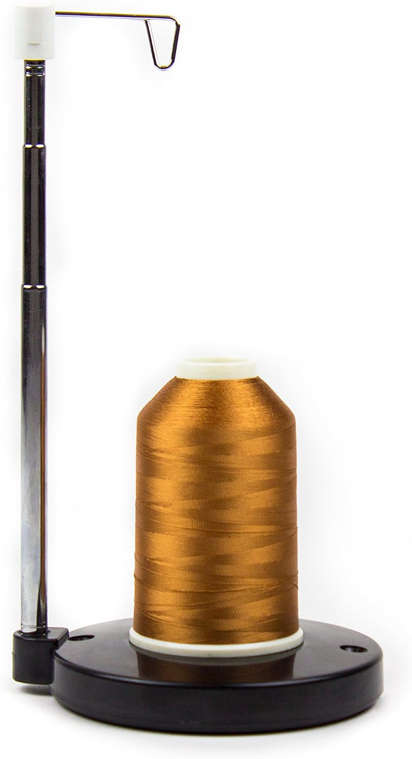 Adjustable Single Thread Spool Holder – Stand alone Embroidery. Sewing or Quilting Thread Holder or Stand – Ensures Smoother Feed = Heavy Plastic Base - Image 4